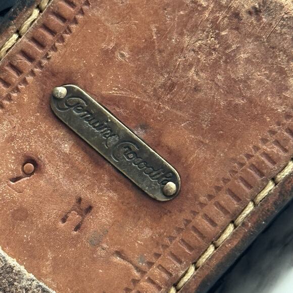 Magnanni Black Crocodile Leather Woven Monk Strap Dress Loafers Mens Size 9 M - Picture 10 of 12